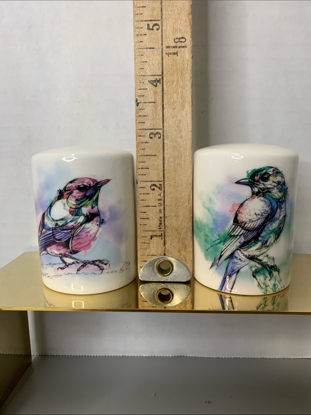 Ceramic Bird Salt and Pepper Shakers in Multicolor - Picture 4 of 10